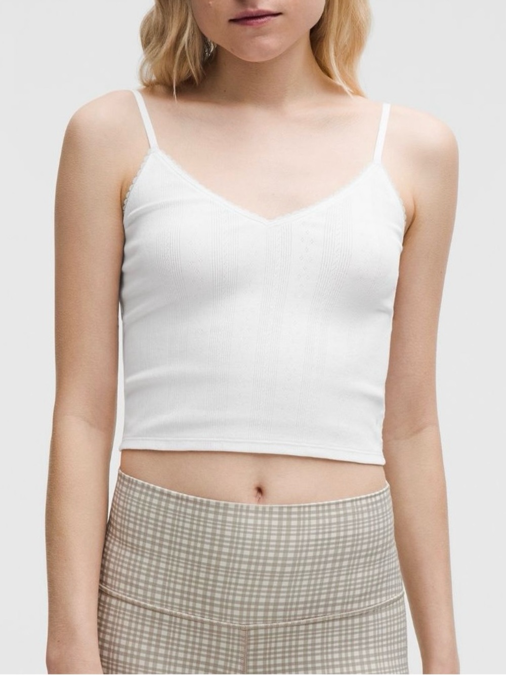 LULULEMON Pointelle Cropped Tank Top